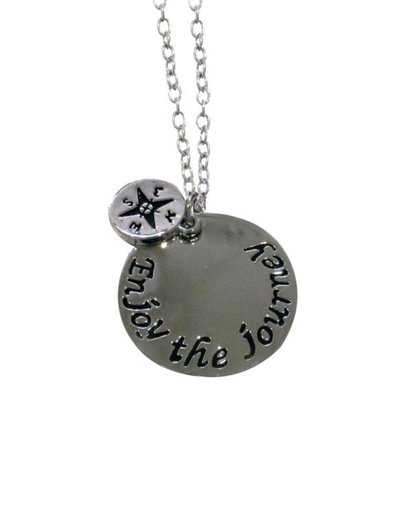 Inspiring "Enjoy the journey" Necklace Silver